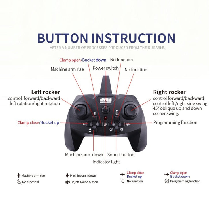 JJR/C JK02 Alloy Remote Control Engineering Car Excavator by JJR/C