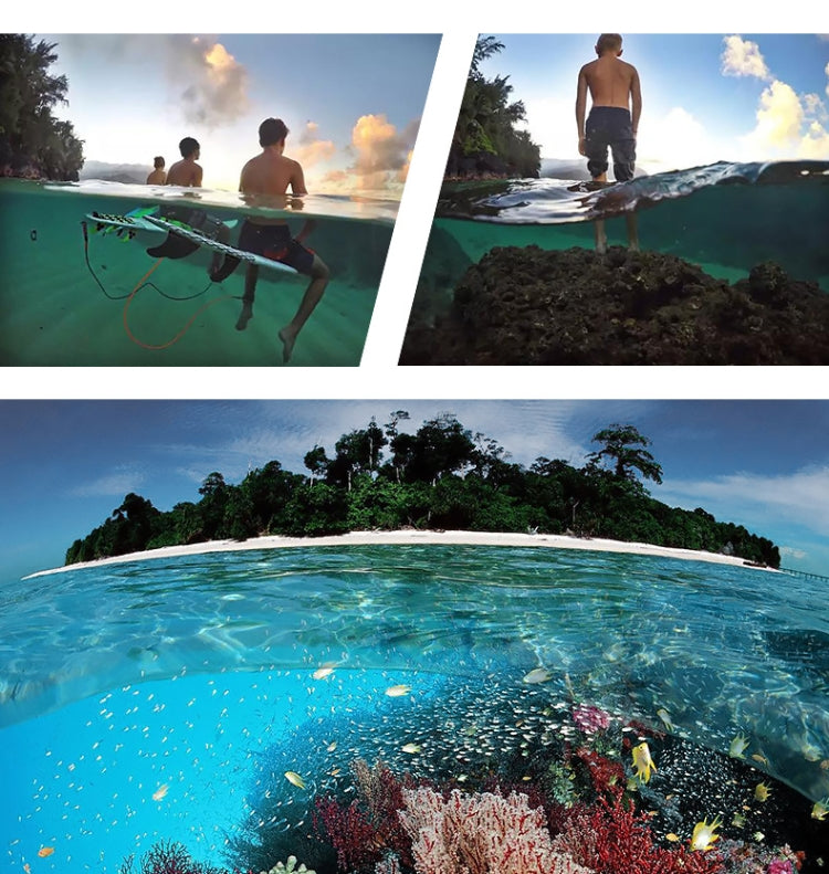 Shutter Trigger + Dome Port Lens Transparent Cover + Floating Hand Grip Diving Buoyancy Stick with Adjustable Anti-lost Strap & Screw & Wrench for GoPro HERO7 /6 /5 by bashfashion