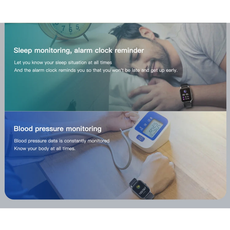 F37 1.69 inch TFT Screen IP67 Waterproof Smart Watch, Support Body Temperature Monitoring / Heart Rate Monitoring / Blood Pressure Monitoring(Black) by bashfashion