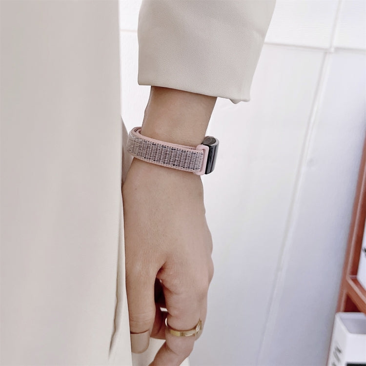 For Fitbit Luxe Nylon Loop Strap Watch Band(Dark Blue) by bashfashion