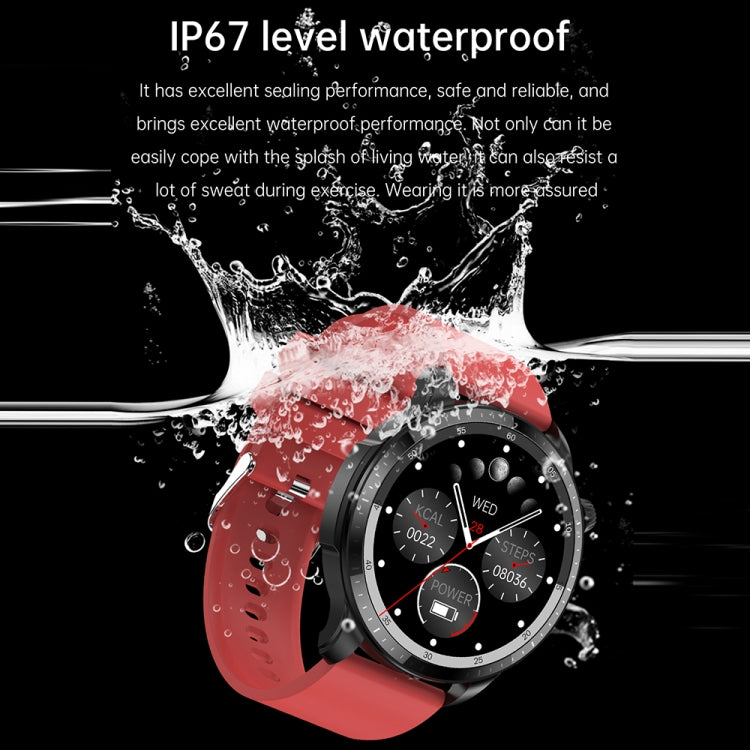 T52 1.39 inch IP67 Waterproof Silicone Band Smart Watch Supports Bluetooth Call / Blood Oxygen / Body Temperature Monitoring(Black) by bashfashion