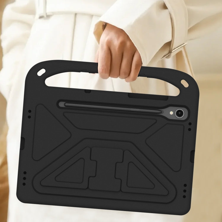 For Samsung Galaxy Tab S9 Handle EVA Shockproof Tablet Case with Holder(Black) by bashfashion