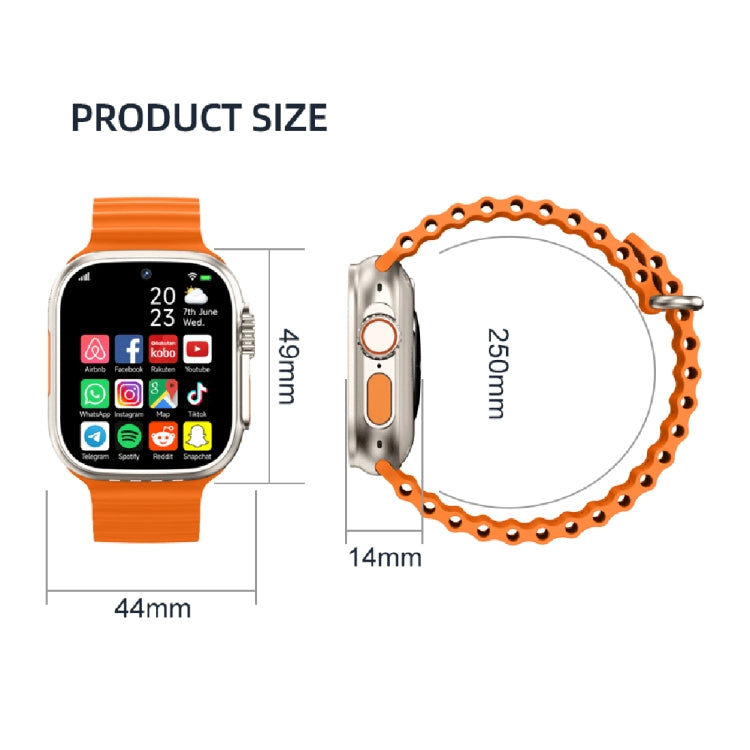 GS37 1.95 inch Screen Smart Phone Watch, 1GB+16GB, Android 9.0, Spreadtrum SL8541E, Network: 4G, Single Nano SIM, Front & Rear Camera(Black) by bashfashion