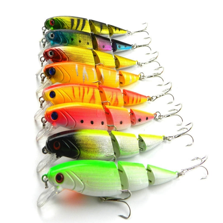 HENGJIA JM001-X 10.5cm 14g Multi-section Plastic Hard Baits Artificial Fishing Lures with Treble Hook, Random Color Delivery by HENGJIA