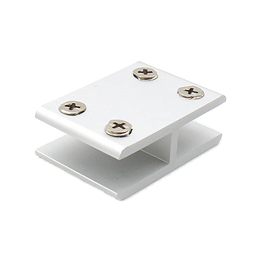 Aluminum Alloy Glass Combination Clamp Cabinet Partition Fixing Clip, 180 degrees Cliped 10-12mm by bashfashion