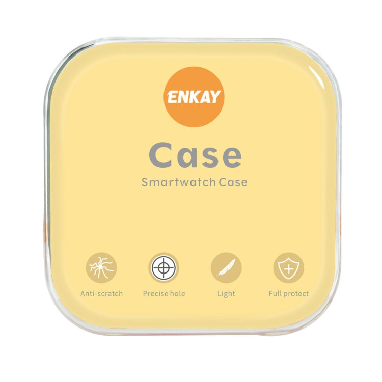 ENKAY Hat-Prince 2 in 1 PC Frame + 9H Tempered Glass Protector Full Coverage Case For Apple Watch Series 9 / 8 / 7 45mm(Black) by ENKAY