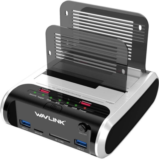 Wavlink ST336A SSD HDD Fast Offline Clone SATA USB 3.0 External Hard Drive Case(UK Plug) by WAVLINK