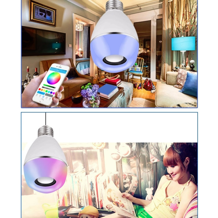 E27 LED Music Bulb Smart Colorful Remote Control Wake Up Light, Color temperature: APP Multi-link Music Light by bashfashion