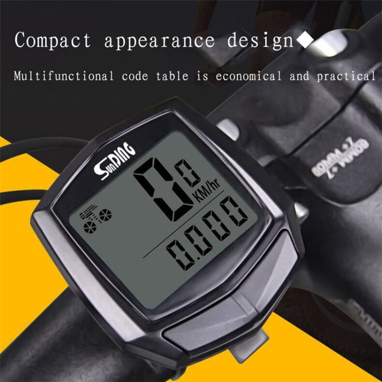 SUNDING SD-581 Bicycle Wired Code Meter Speedometer Odometer(English Display) by SUNDING