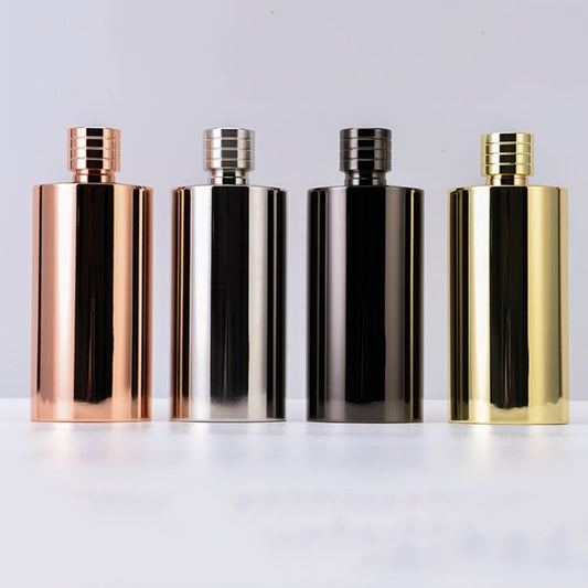 500ml Outdoor Wine Pot 304 Stainless Steel Cylindrical Hip Flask, Color: Electroplating Gold by bashfashion