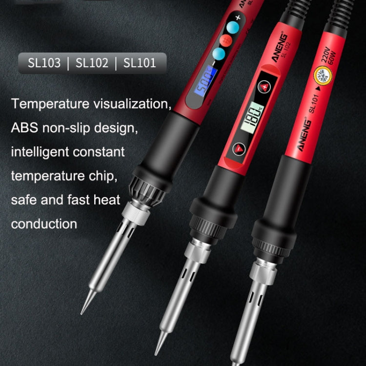 ANENG SL101 24pcs/set Rotary Thermostat Household Constant Temperature Soldering Iron Set 60W Internal Heat Welding Tool Kit(US Plug) by ANENG