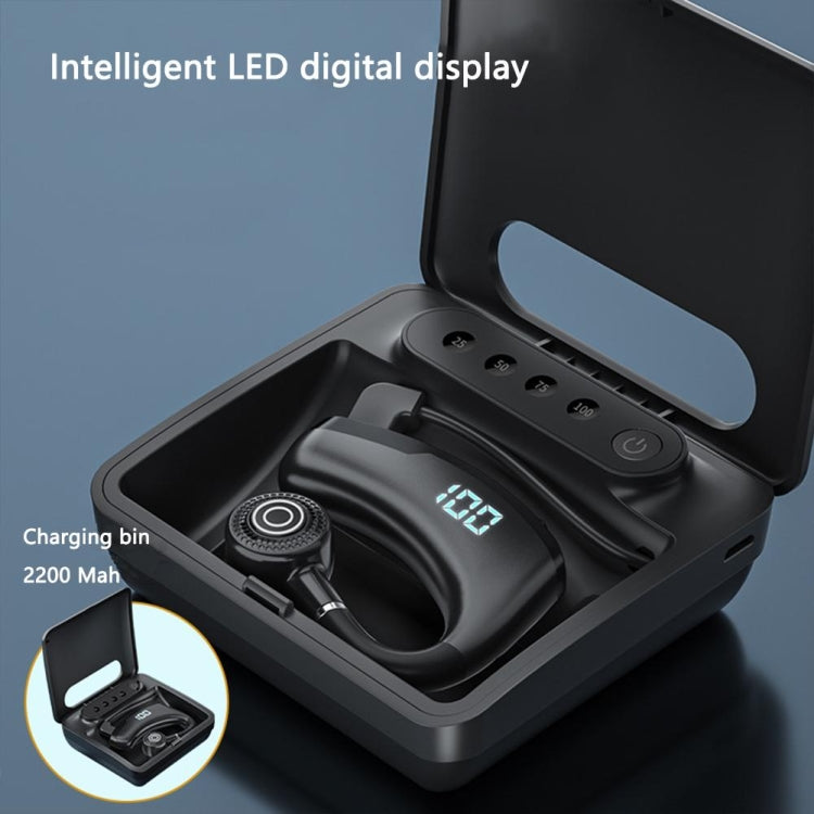 V19S Wireless Bluetooth Headset Digital Display With Charging Bin Mobile Power Function(Blue) by bashfashion