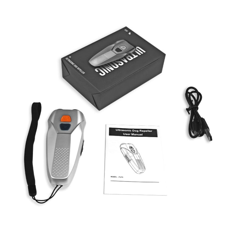 Ultrasonic Dog Repeller Stop Barker Dual Probe High Power Repeller Handheld Dog Trainer(Black) by bashfashion