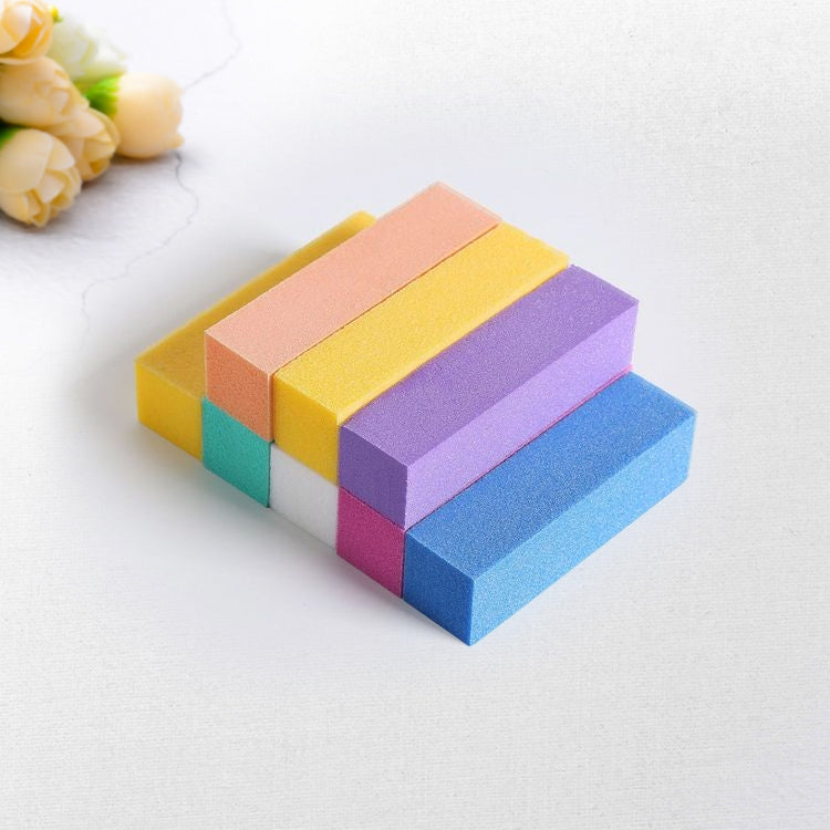 10 PCS Tofu Block Nail Polish Four Squares High Elastic Cotton Manicure Sand Block (White) by bashfashion