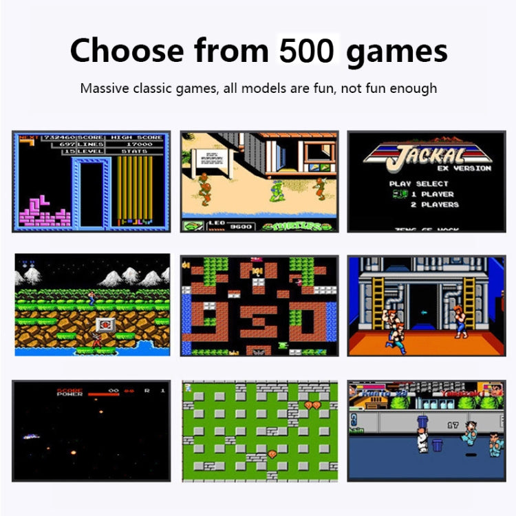 MK500 Macaron Mini Retro Classic Handheld Game Console for Kids Built-in 500 Games, Support AV Output(Yellow) by bashfashion