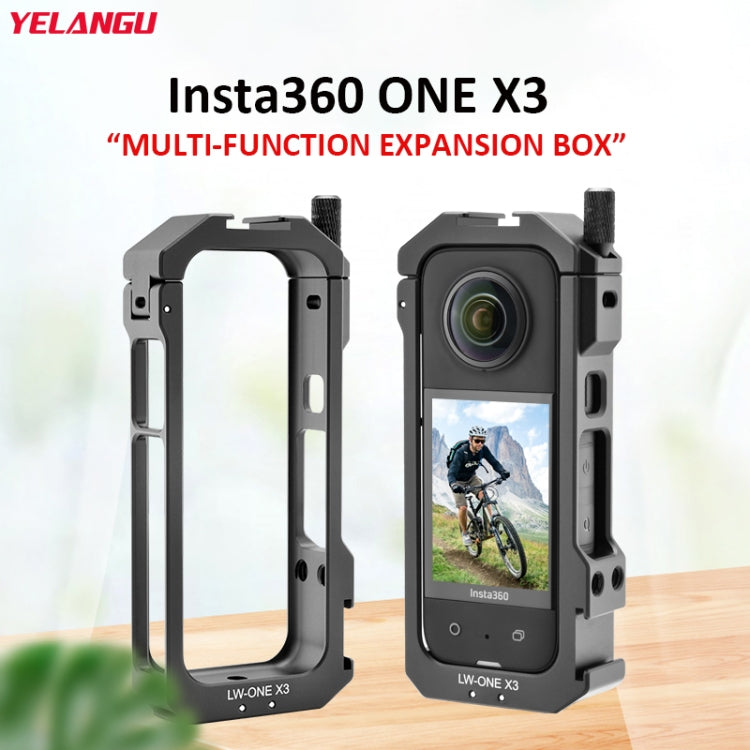 For Insta360 X3 YELANGU LW-ONE X3 Metal Cage Extended Frame Case by YELANGU