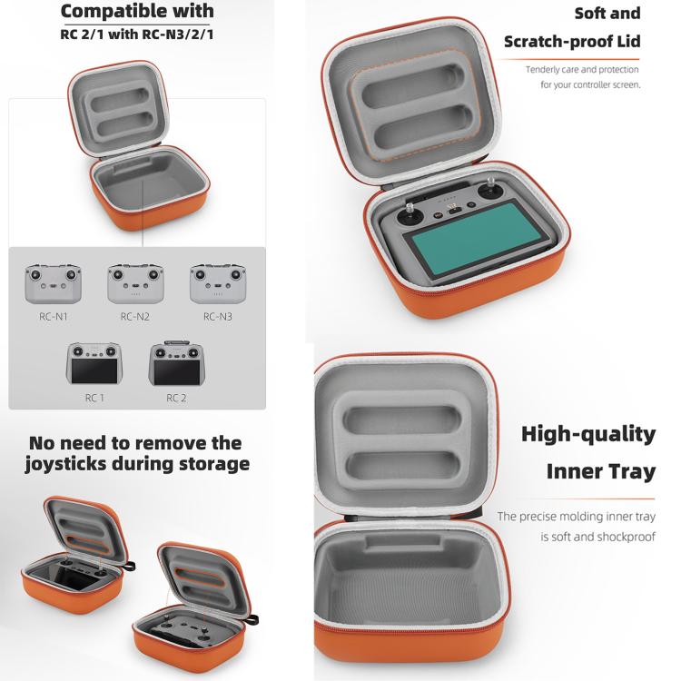 Sunnylife Mini Carrying Case Protective Handbag Portable Clutch Storage Bag for DJI RC 2 / 1 / RC-N3 / N2 / N1 (Grey) by Sunnylife