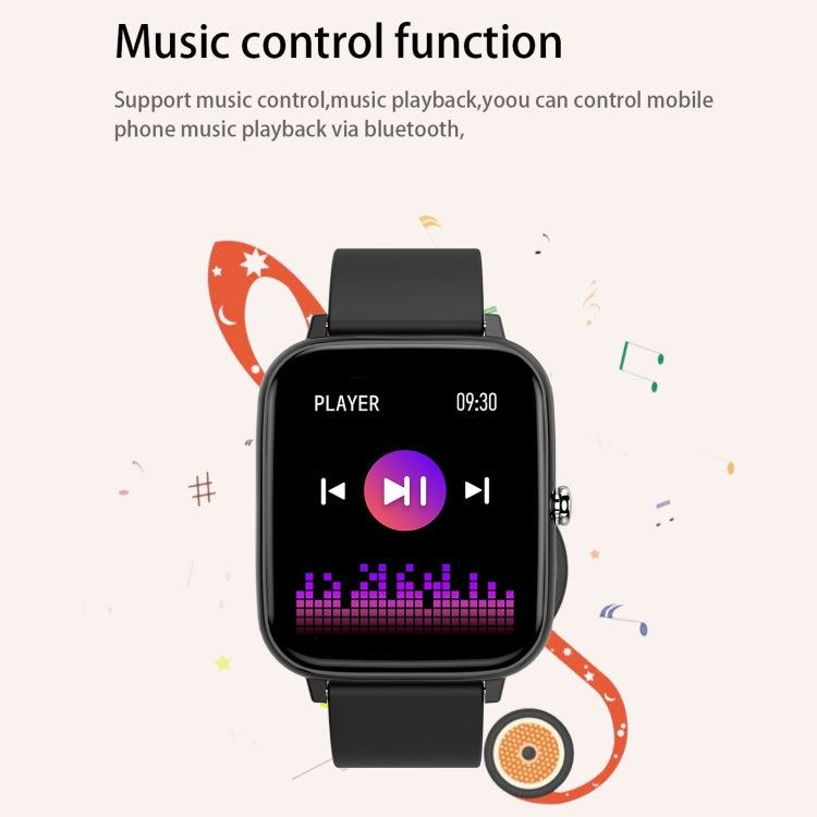 P6 1.54 inch TFT Color Screen IP68 Waterproof Smart Bracket, Support Bluetooth Call / Sleep Monitoring / Heart Rate Monitoring(Black) by bashfashion