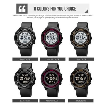 SKMEI 1736 Triplicate Round Dial Timing LED Digital Display Luminous Electronic Watch(Black) by SKMEI