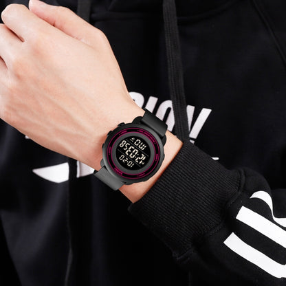 SKMEI 1736 Triplicate Round Dial Timing LED Digital Display Luminous Electronic Watch(Gold and Black) by SKMEI