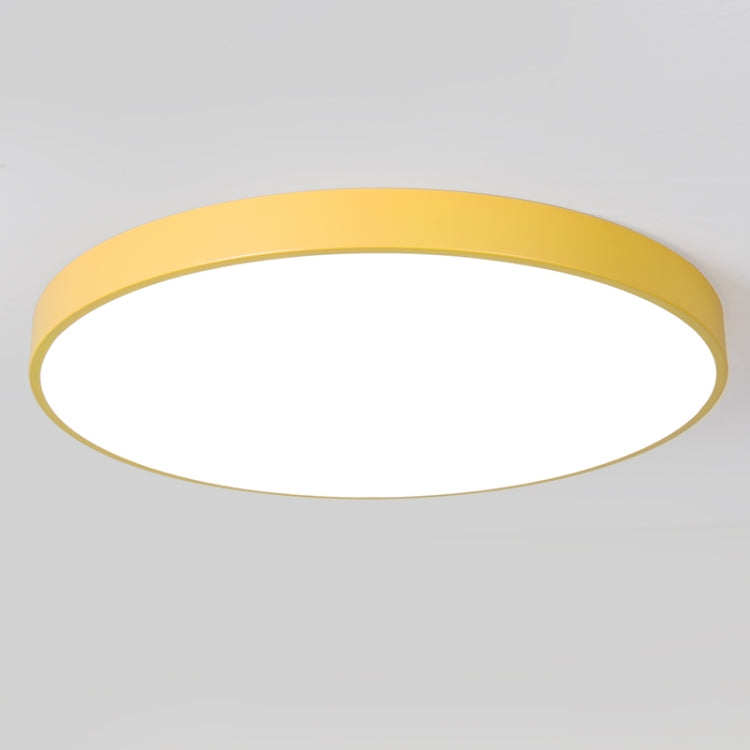Macaron LED Round Ceiling Lamp, White Light, Size:78cm(Yellow) by bashfashion