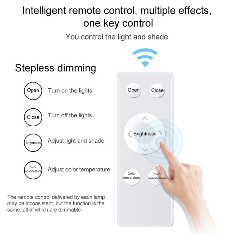 Macaron LED Square Ceiling Lamp, Stepless Dimming, Size:30cm(Yellow) by bashfashion