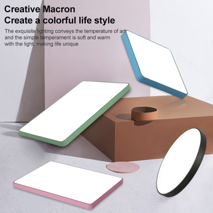 Macaron LED Rectangle Ceiling Lamp, Stepless Dimming, Size:110x70cm(Yellow) by bashfashion