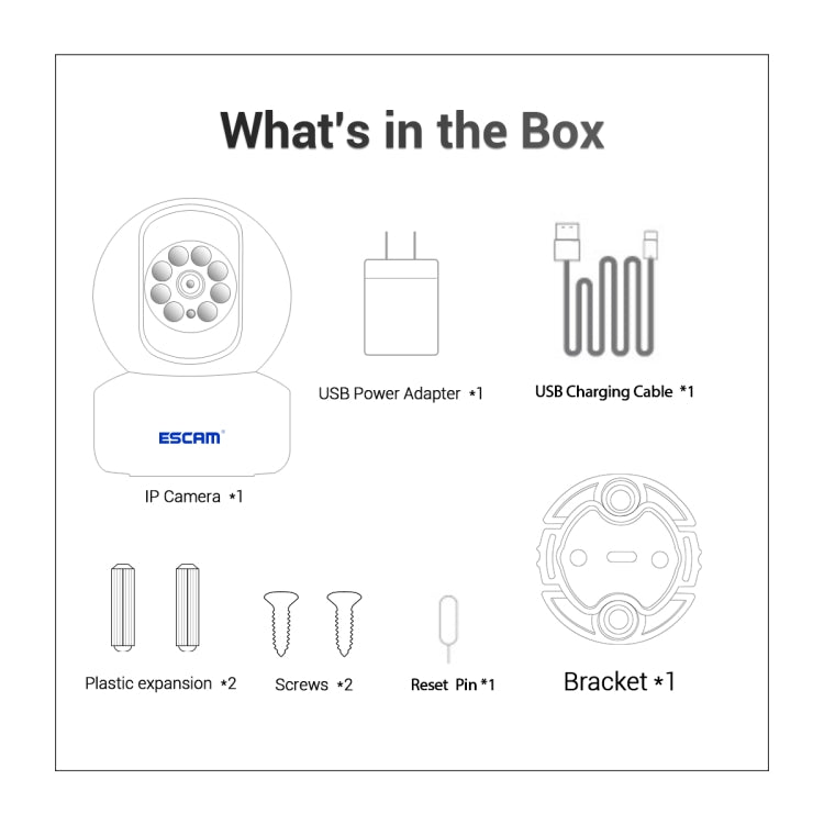 ESCAM QF005 4MP Indoor HD WiFi Pan-tilt Camera, Support Motion Detection / Two-way Audio / Night Vision(EU Plug) by ESCAM