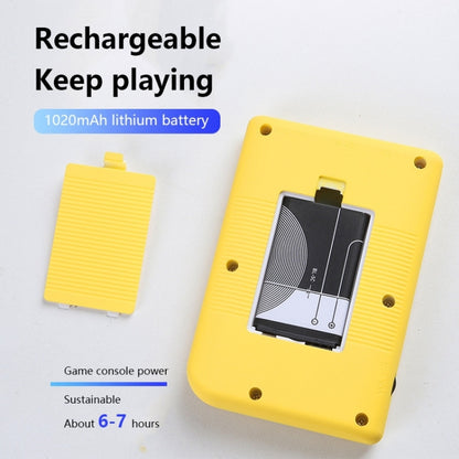 MK800 Doubles 3.0 inch Macaron Mini Handheld Game Console Built-in 800 Games(Yellow) by bashfashion