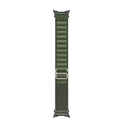 For Google Pixel Watch Nylon Loop Black Connector Watch Band(Green) by bashfashion
