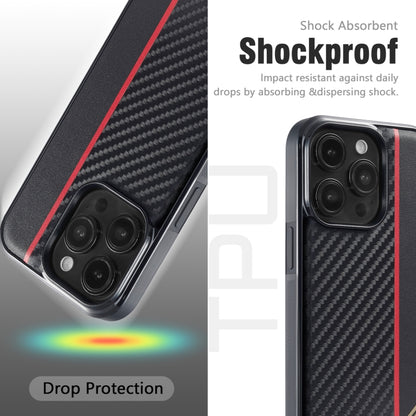 For iPhone 14 Plus LC.IMEEKE 3 in 1 Carbon Fiber Texture Shockproof Phone Case(Black) by LC.IMEEKE