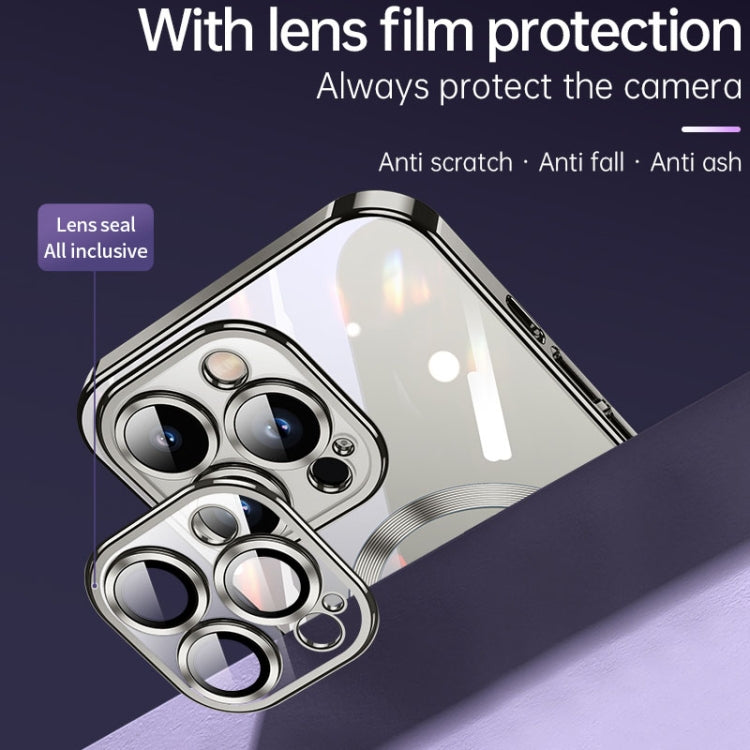 For iPhone 15 Pro Max SULADA MagSafe Plating TPU Shockproof Phone Soft Case(Black) by SULADA