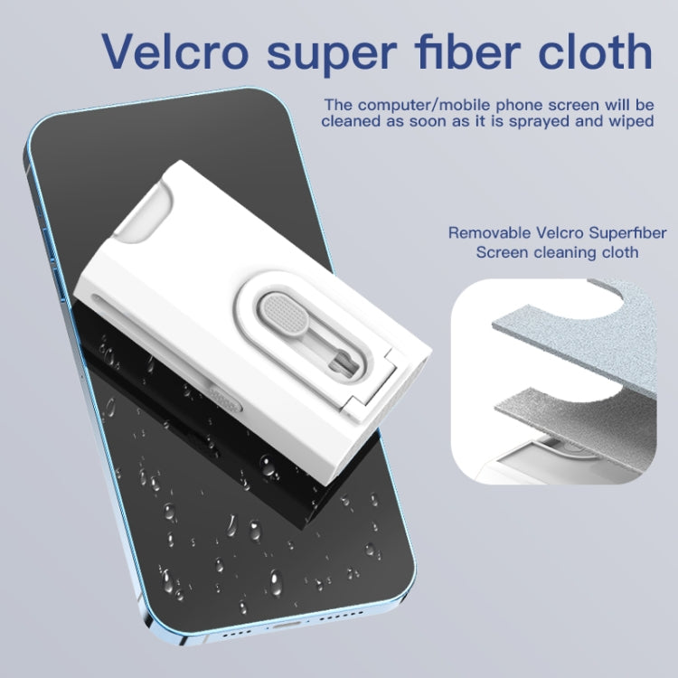 Q8 8 in 1 Multi-Function Headset Cleaning Pen Keyboard Mobile Phone Cleaner(White+Red) by bashfashion