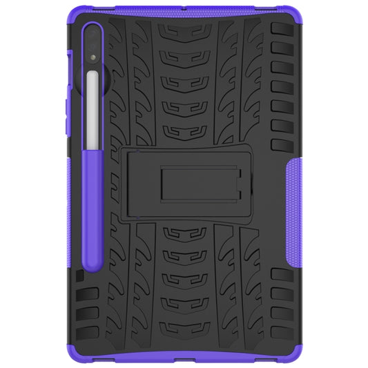 For Samsung Galaxy Tab S9 / S7 / S8 Tire Texture TPU + PC Tablet Case(Purple) by bashfashion