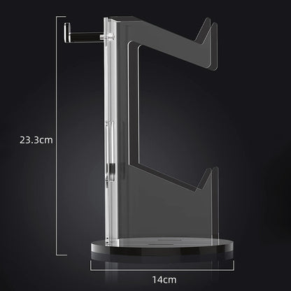 For PS4 / PS5 YX029 Headphone Gamepad Desktop Display Holder(Transparent+Black) by bashfashion