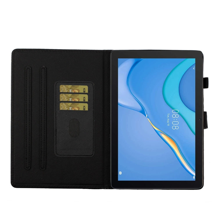 For Samsung Galaxy Tab A11 / A9 Glitter Powder Smart PU Tablet Case with Sleep / Wake-up Function(Blue) by bashfashion