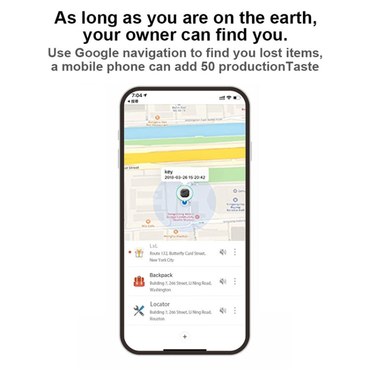 F6 Circular Global Location Tracker Anti-lost Device(White) by bashfashion