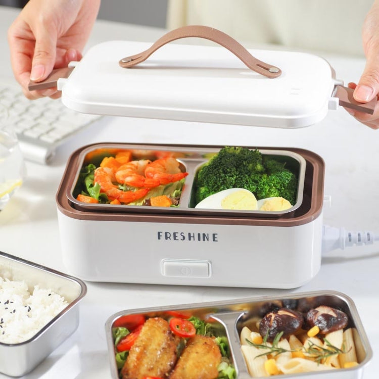 Multi Functional Microwave Oven With Plug-in Electric Cooking Electric Lunch Box, Color:White Double Layer(EU Plug) by bashfashion