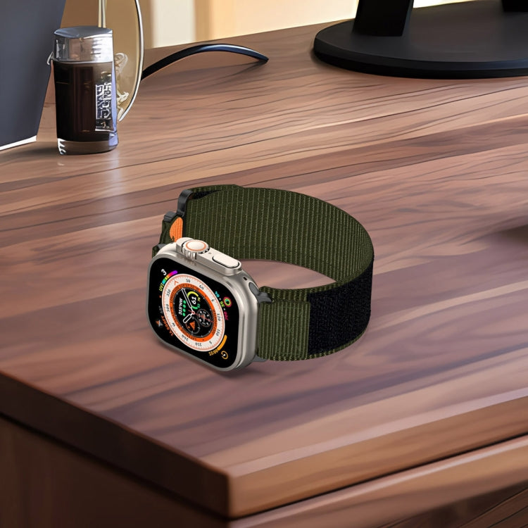 For Apple Watch Series 8 45mm Nylon Hook And Loop Fastener Watch Band(Blue) by bashfashion