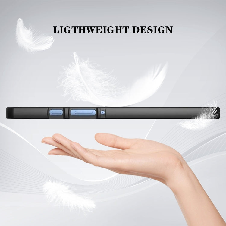 For Samsung Galaxy Tab S9+ / S9 FE+ Color Painting Pattern Smart Tablet TPU Case(Black Rose) by bashfashion