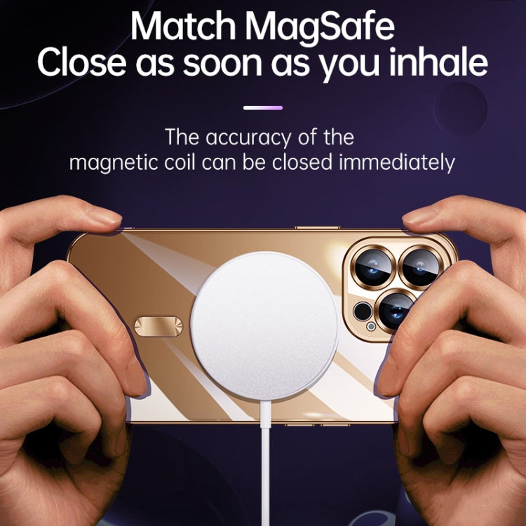 For iPhone 16 Pro SULADA MagSafe Plating TPU Shockproof Phone Soft Case(Silver) by SULADA