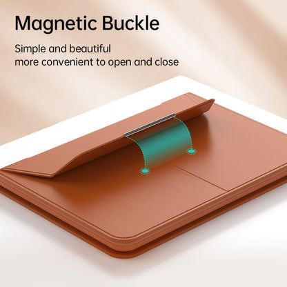 Multifunctional Laptop PU Magnetic Stand Split Liner Bag with Mouse Pad Function, Size:13-14 inch(Rose Gold) by bashfashion
