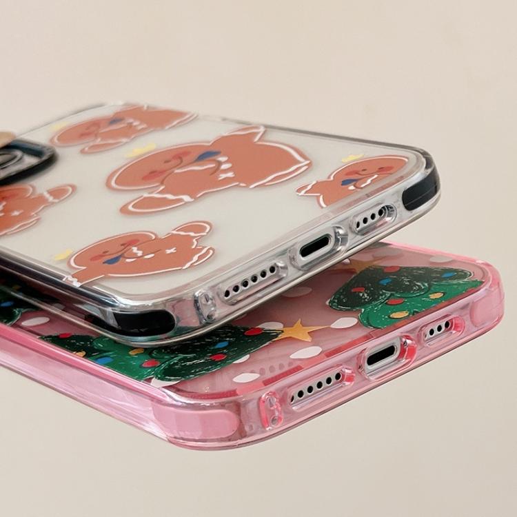 For iPhone 12 mini Simple Illustration Pattern Full Coverage Phone Case(Christmas Tree B) by bashfashion