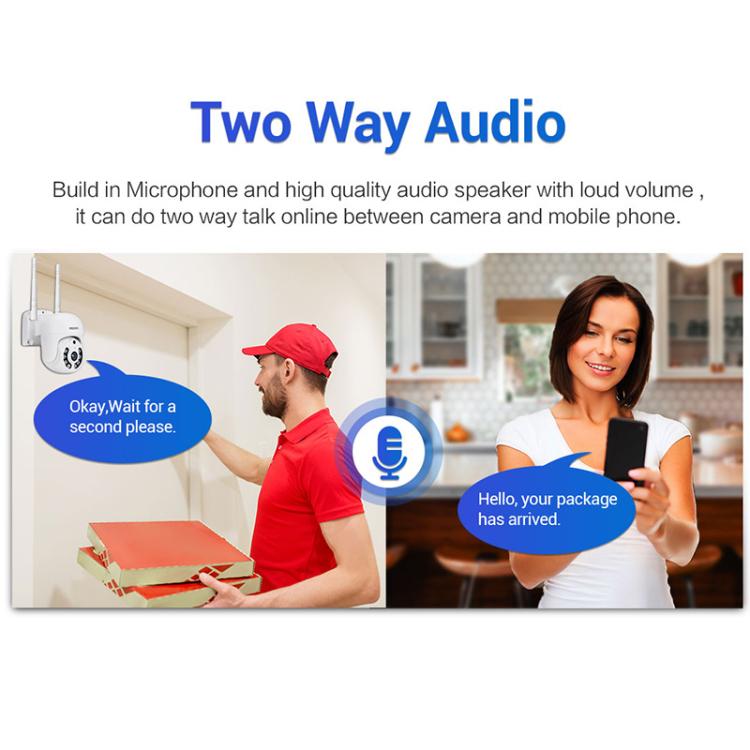 ESCAM WNK710 3MP HD Motion Detection WiFi Intelligent Dual-light Source Camera, UK Plug(White) by ESCAM