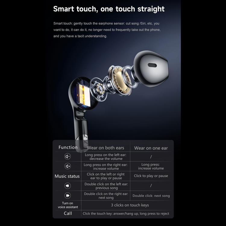 D9 1.46 inch 2 in 1 Bluetooth Earphone Smart Watch, Support Bluetooth Call / NFC / Heart Rate(Silver) by bashfashion