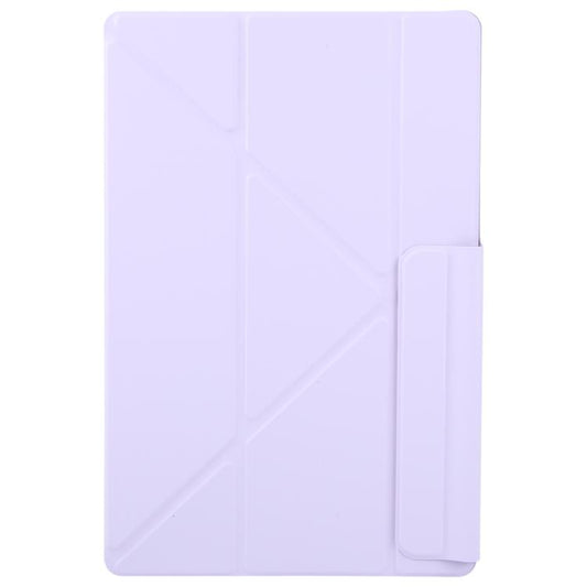 For Samsung Galaxy Tab S10 / S9 Fixed Buckle Magnetic Deformation Leather Tablet Case(Purple) by bashfashion