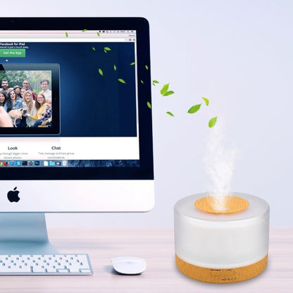 T700 Remote Control Wood Pattern Air Humidifier Automatic Alcohol Sprayer Essential Oil Diffuser Ultrasonic Mist Maker Ultrasonic Aroma Diffuser Atomizer Color LED, Capacity: 700ml, DC 24V, US Plug by bashfashion