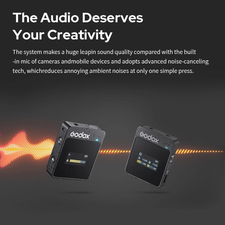 Godox MoveLink II M1 Wireless Lavalier Microphone System with Transmitters and Receiver for DSLR Cameras and Camcorders (White) by Godox