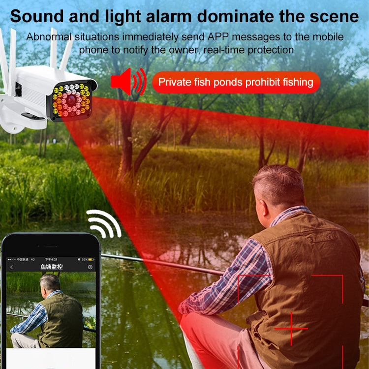 Difang DF-36Q Outdoor HD Surveillance IP Camera, Support Voice Intercom & Night Vision & Human Figure Detection & TF Card, WiFi + HD PTZ Rotation, US Plug by Difang