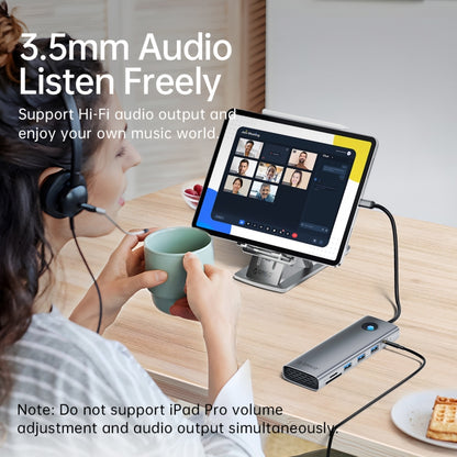 ORICO PW11-8PM Type-C / USB-C 8-in-1 5Gbps Multifunction Docking Station Card Reader (Silver) by ORICO